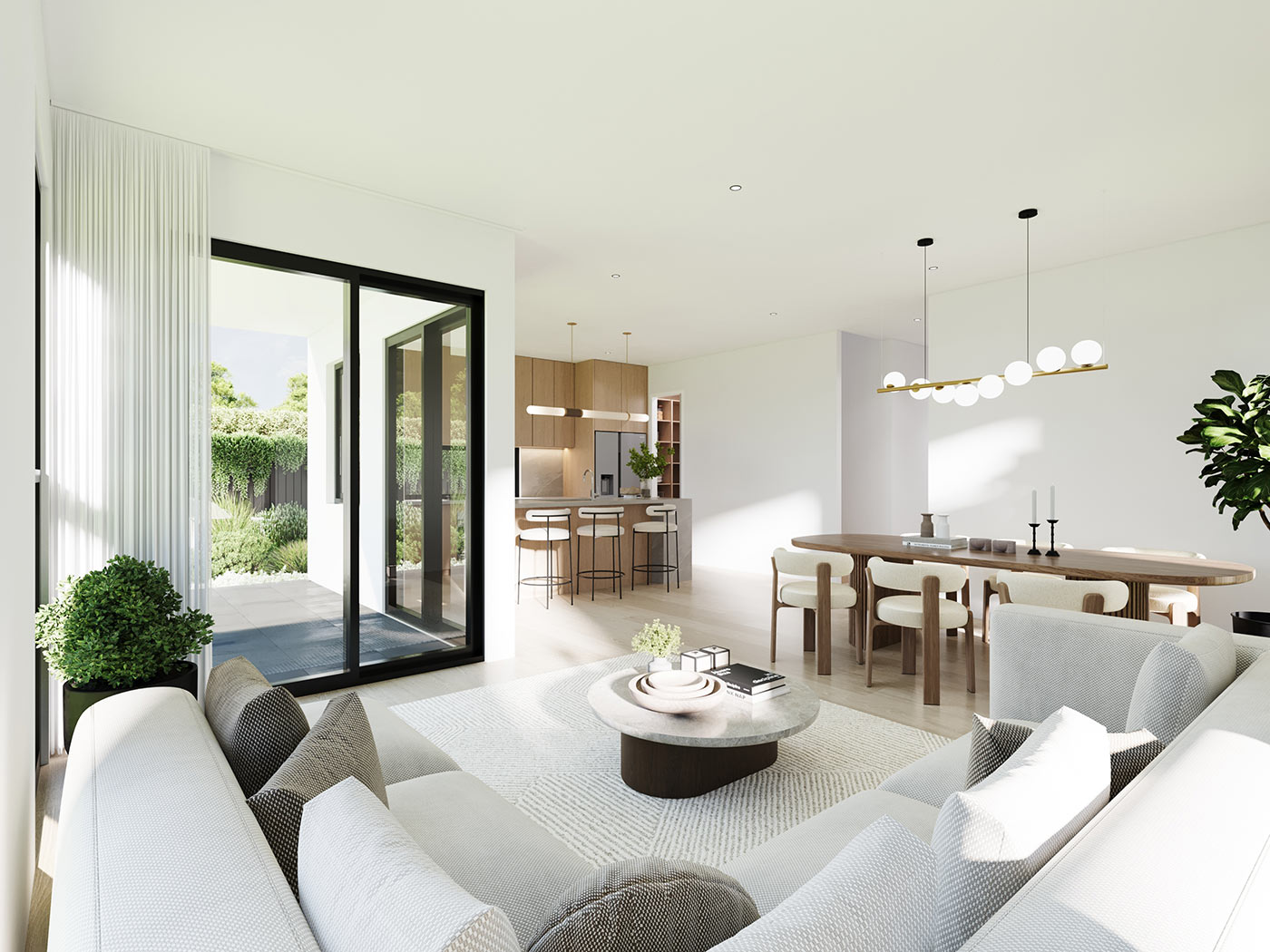 S40854 13 Edgar Street, Baulkham Hills (interiors) V1 Living, Dining And Kitchen