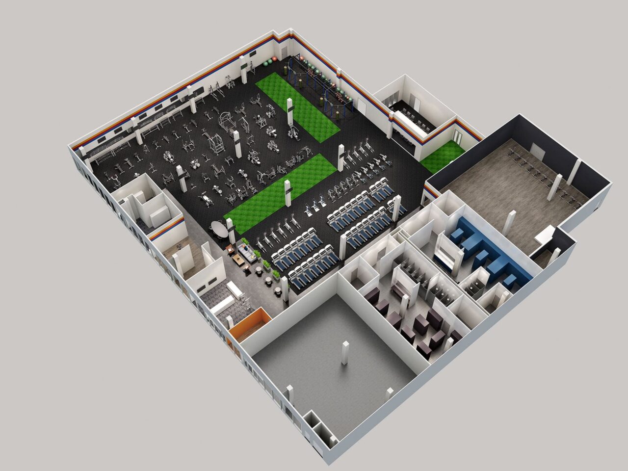 3 5049 Crunch Fitness Springvale S14467 3d Floorplan 08